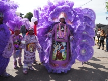 Mardi Gras Indians on Super Sunday 2016. New Orleans, LA