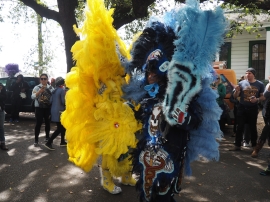 Mardi Gras Indians on Super Sunday 2016. New Orleans, LA